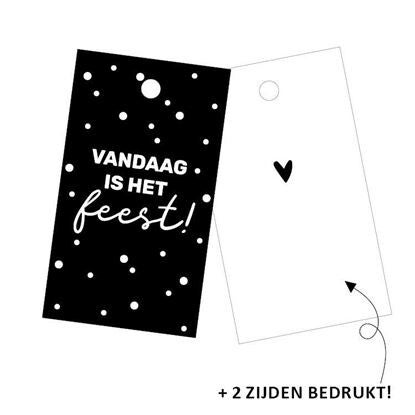 Vandaag is het feest! cadeaulabel