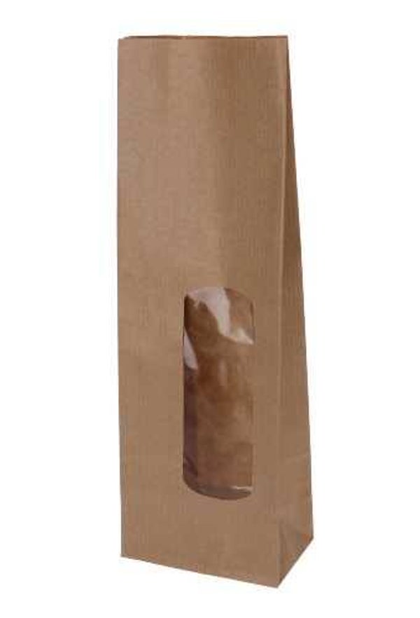 Kraft blokzakje met venster