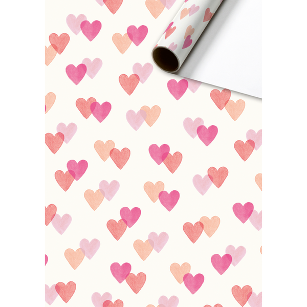 Hartjes roze kadopapier