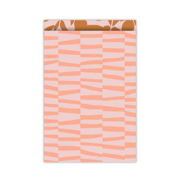Bold lines peach roze cadeauzakje