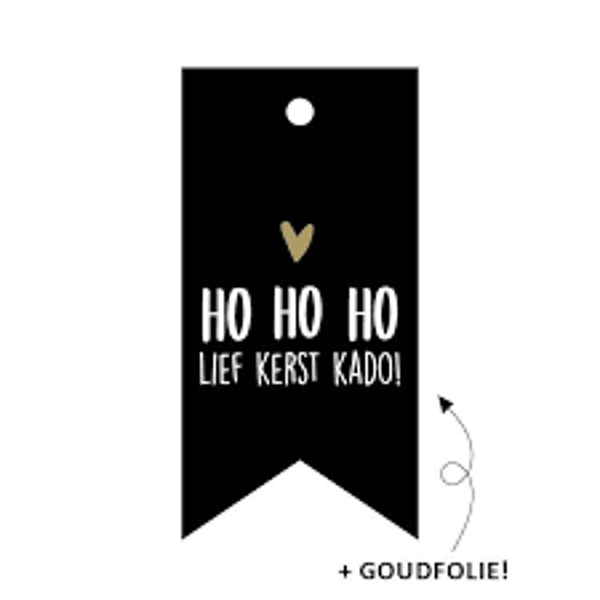 Ho ho ho lief kerst cadeau label sale