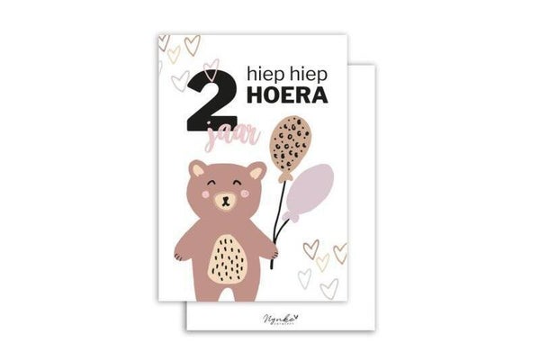 Ansichtkaart meisje 2 jaar