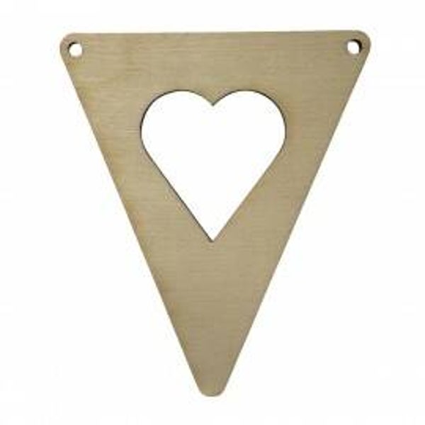 Houten vlag hart