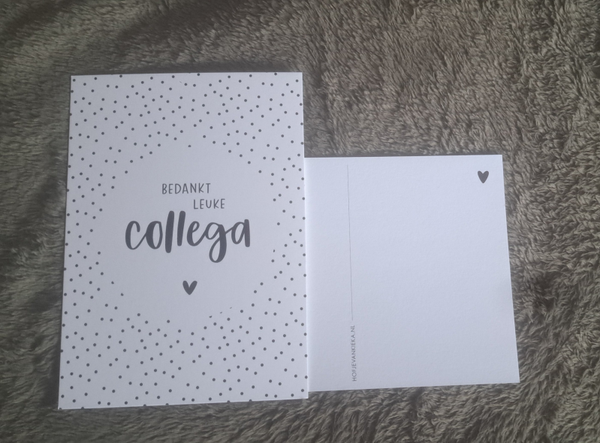 Bedankt leuke collega ansichtkaart