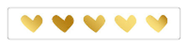 Hearts gold sticker