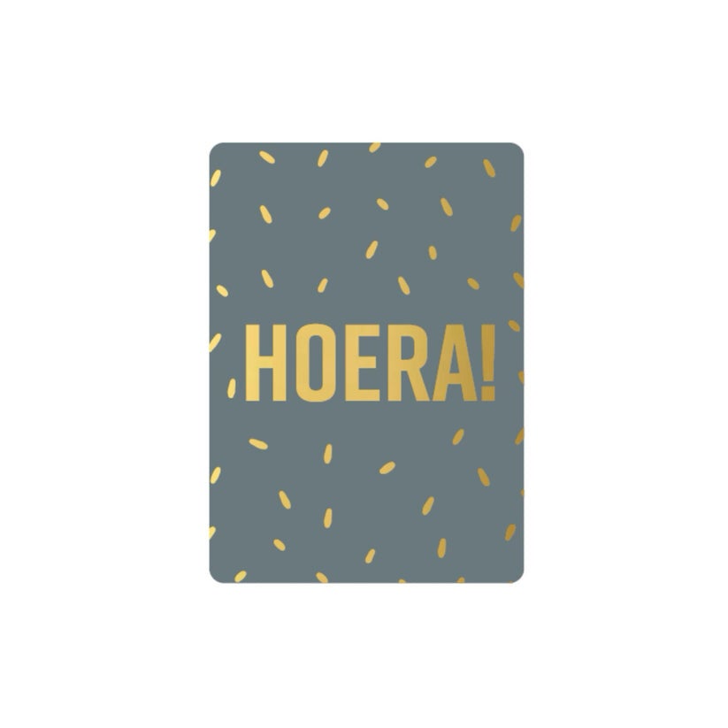 Mini kaartje hoera