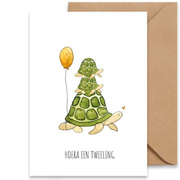 Hoera een tweeling - dubbele kaart