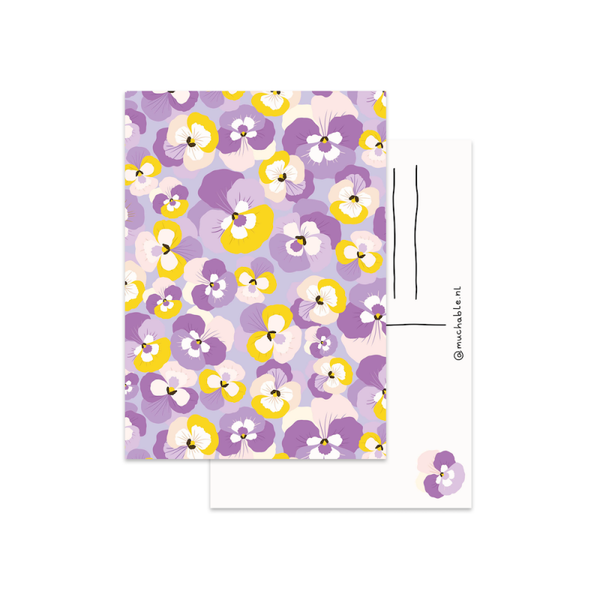 Viooltjes ansichtkaart