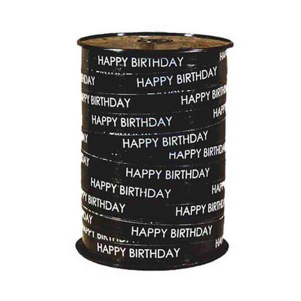 Happy birthday lint 5m zwart