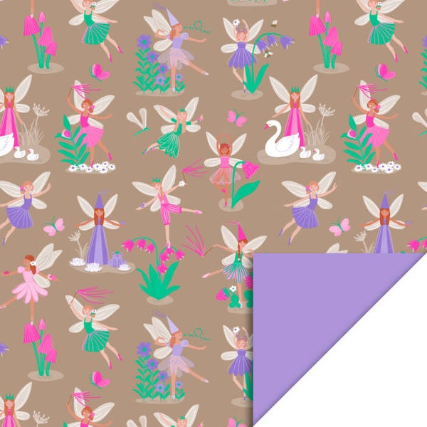 Inpakpapier fair tale taupe kassakoopje