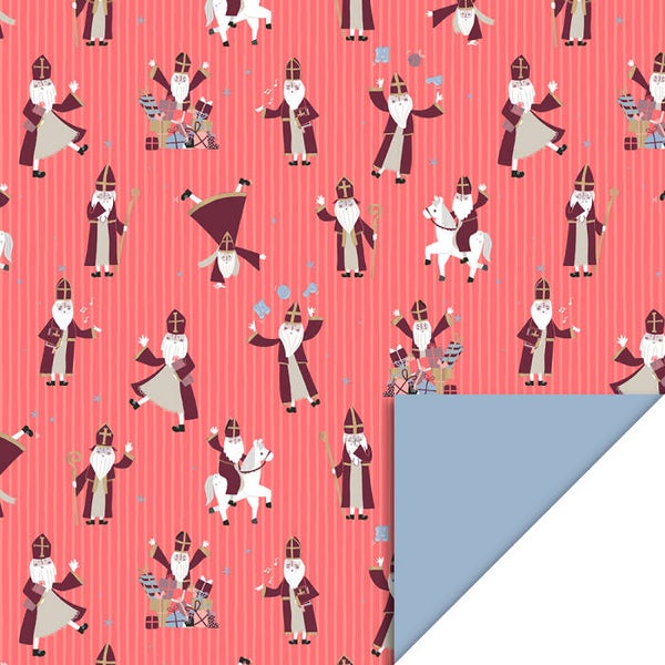 Acrobaat sint cadeaupapier