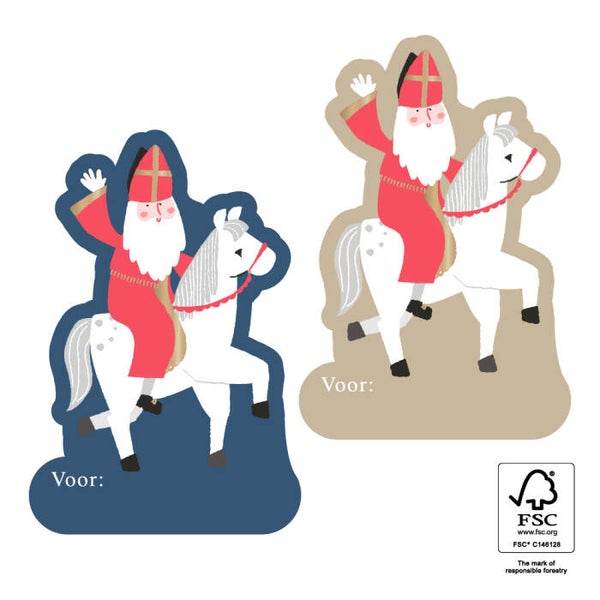 Naam sticker paard sint