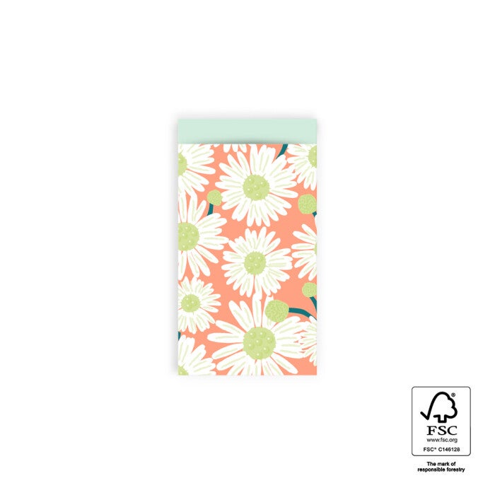 Cadeauzakje daisy peach