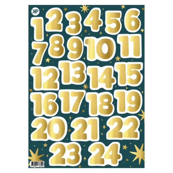 Luxe adventkalender stickers