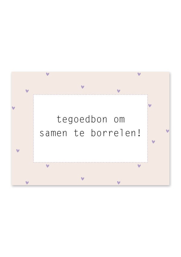 Tegoedbon samen borrelen