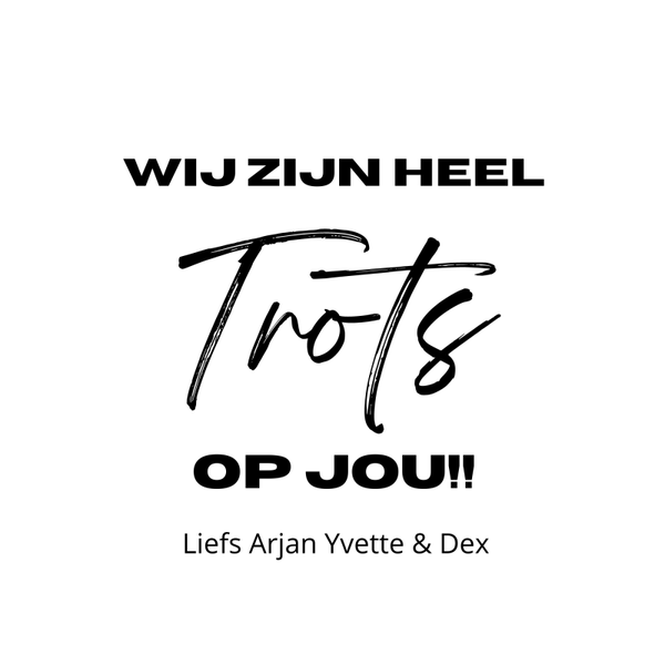 Gepersonaliseerde sticker trots