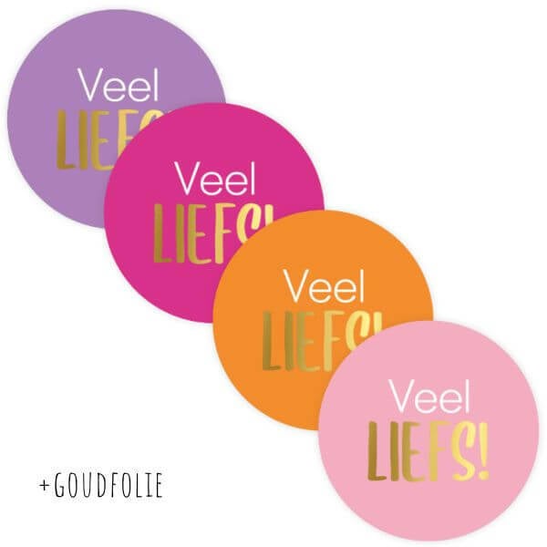 Sticker veel liefs