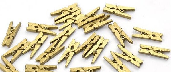 Wasknijper mini goud sale
