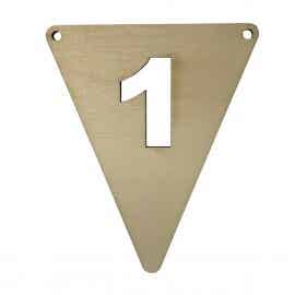 Houten vlag cijfer 1 sale