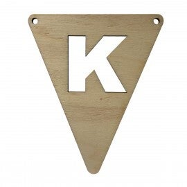 Houten vlag letter K sale