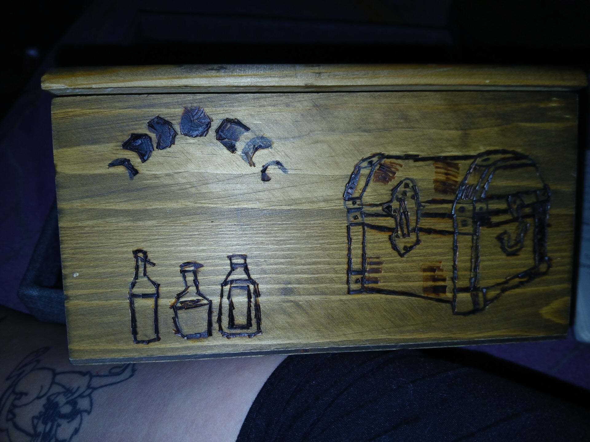 Medium wooden box celtic