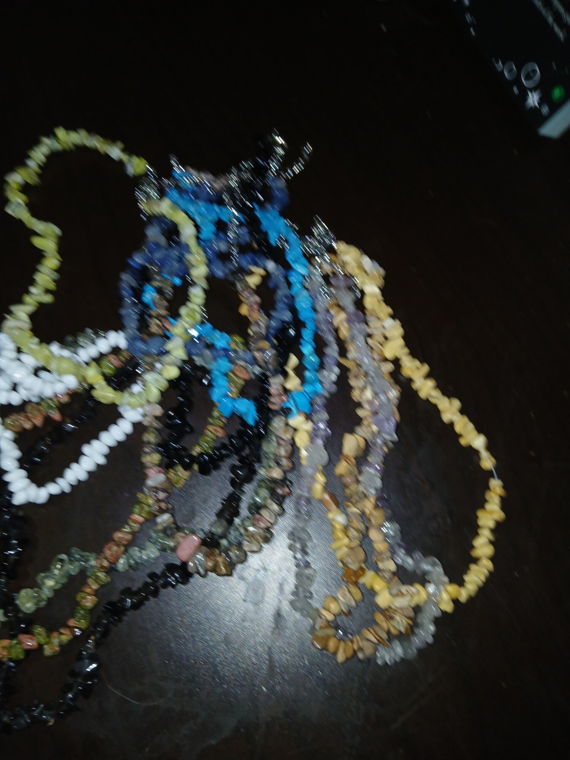 Crystal chip necklaces