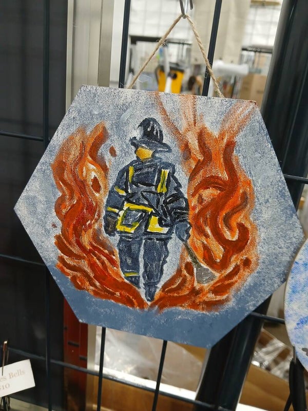 Firefighter emerges