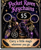 Pocket Raven Keychain