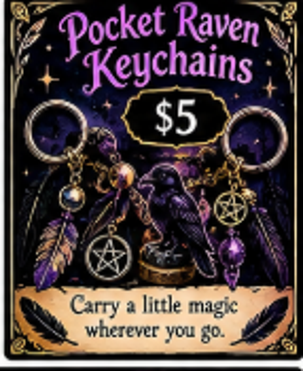 Pocket Raven Keychain
