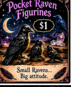Pocket Raven Figurines
