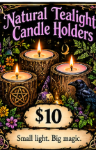 Natural Tealight Candle holders