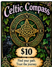 Wooden Celtic Compass Plaque