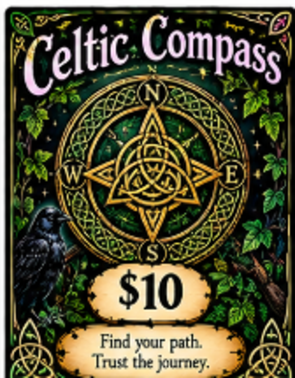 Wooden Celtic Compass Plaque