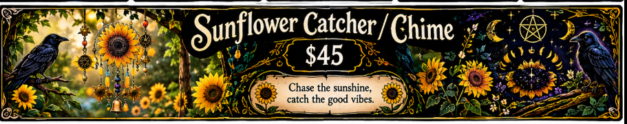 Ravens Sunflower Catcher Chimes