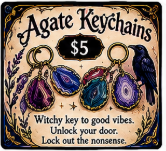 Agate Keychains