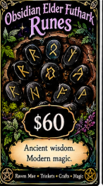 obsidian Runes Elder Futhark