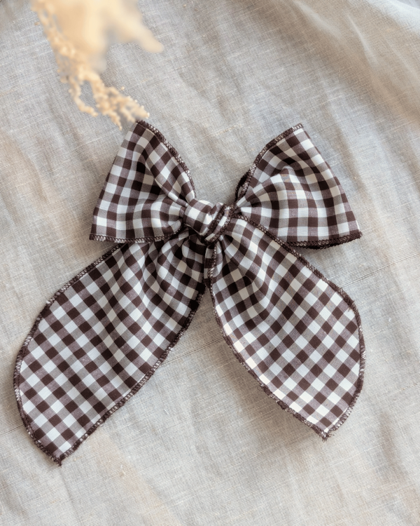 Nœud vintage - Vichy marron