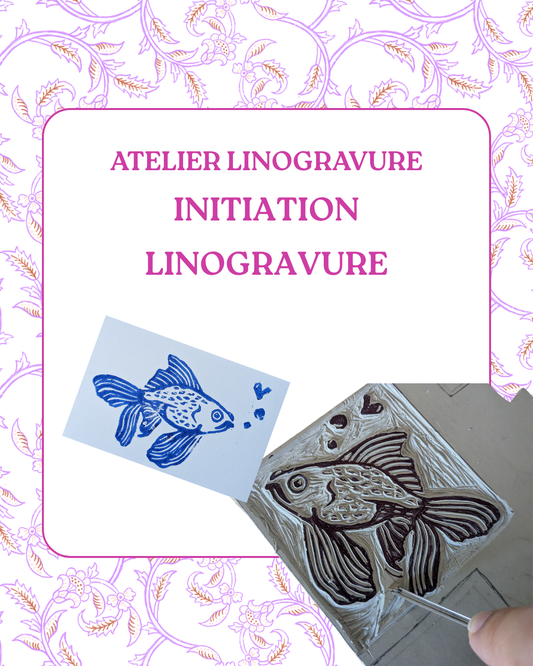 Initiation linogravure - samedi 5 septembre - 9h30-12h