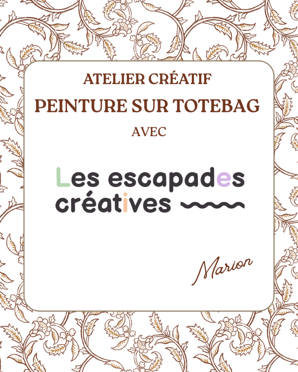 Atelier Créatif - Peinture sur Totebag - Samedi 18 juillet - 10h à 12h30