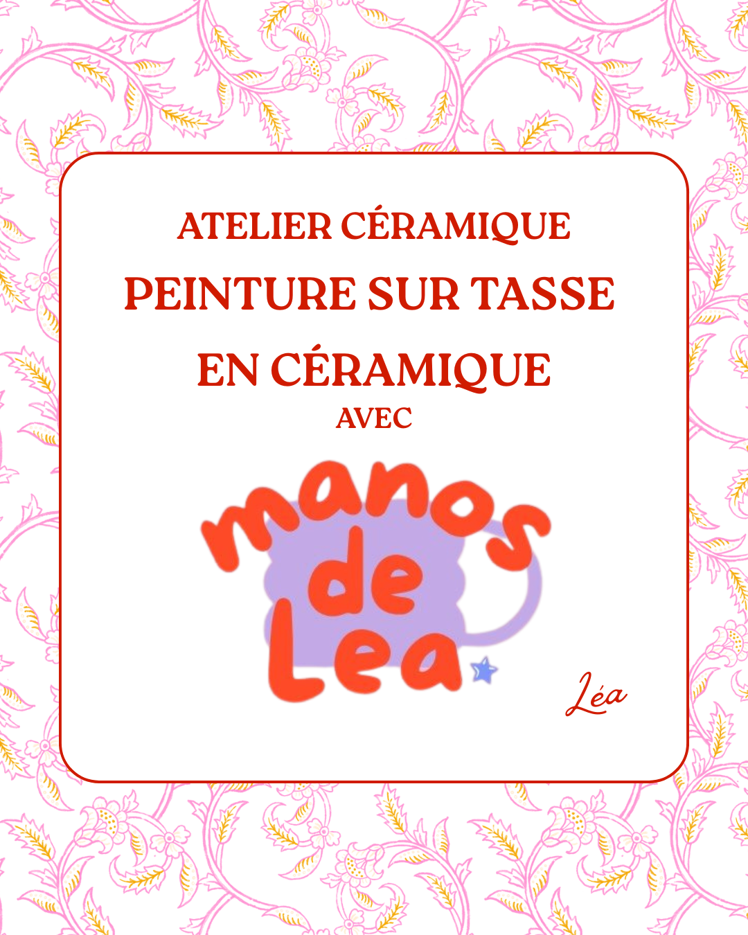 Atelier Céramique - Peinture sur céramique - Vendredi 24 juillet - 16h à 18h