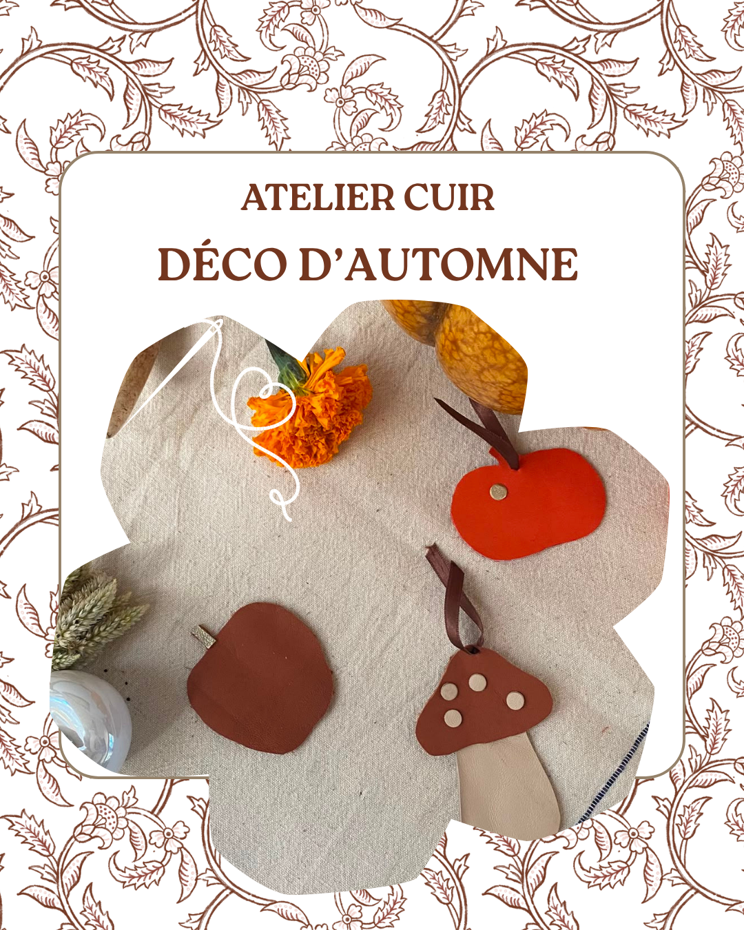 Décoration d'automne en cuir - Enfant - Jeudi 22 Octobre - 9h30-10h45