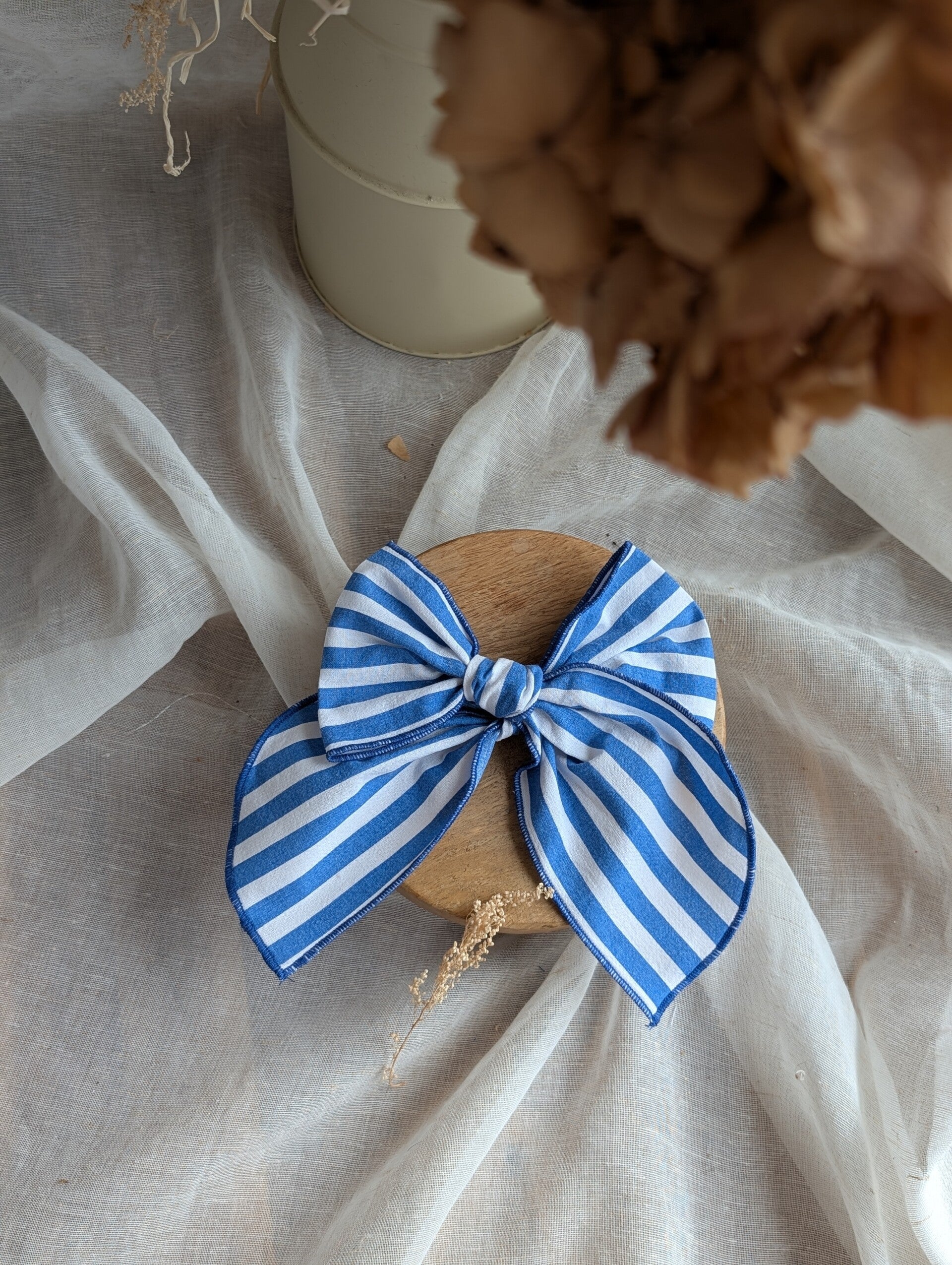 Nœud vintage - Rayé Marine