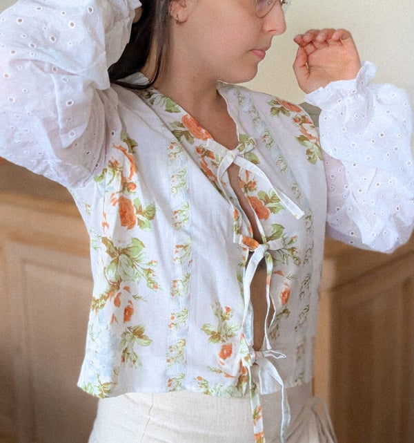 Blouse d'été manches romantiques - Mona