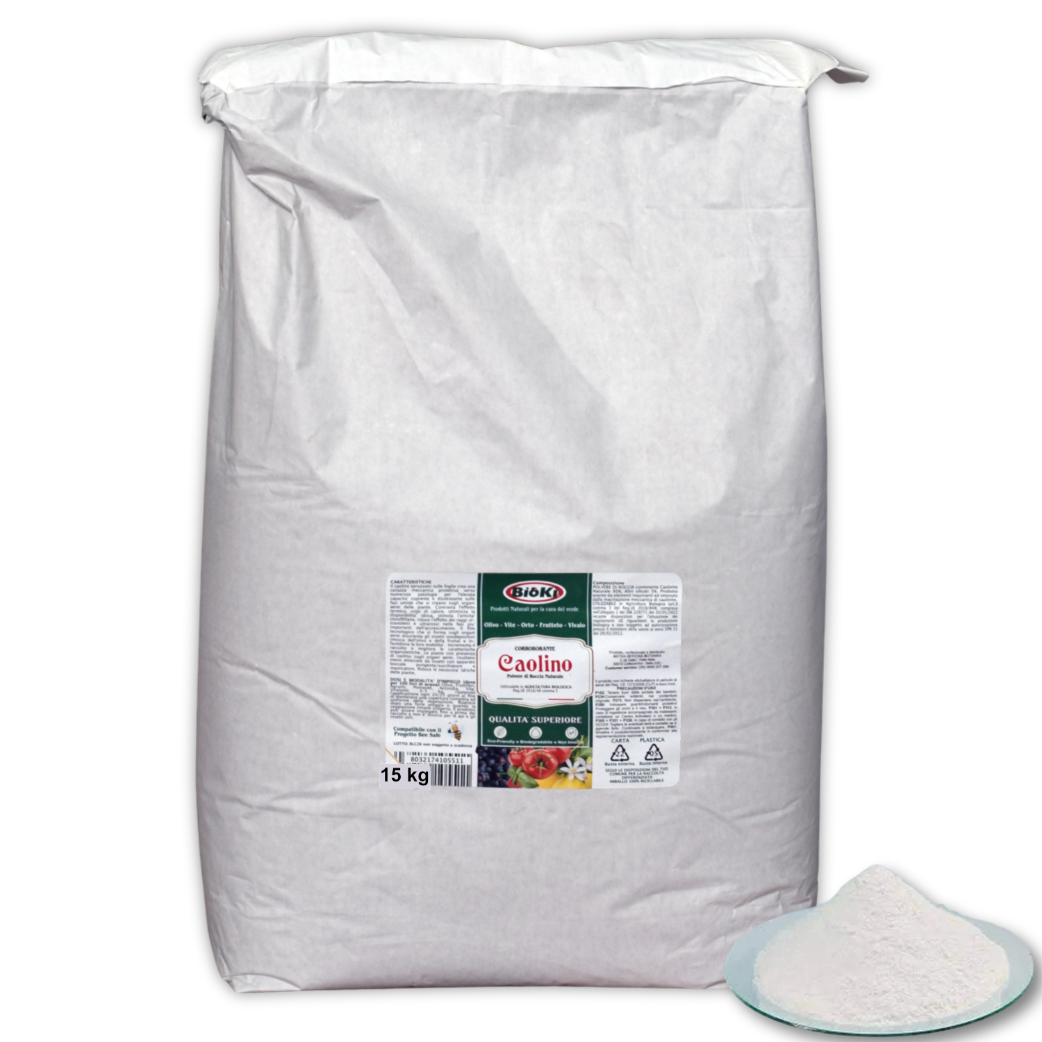Caolino micronizzato 15 kg