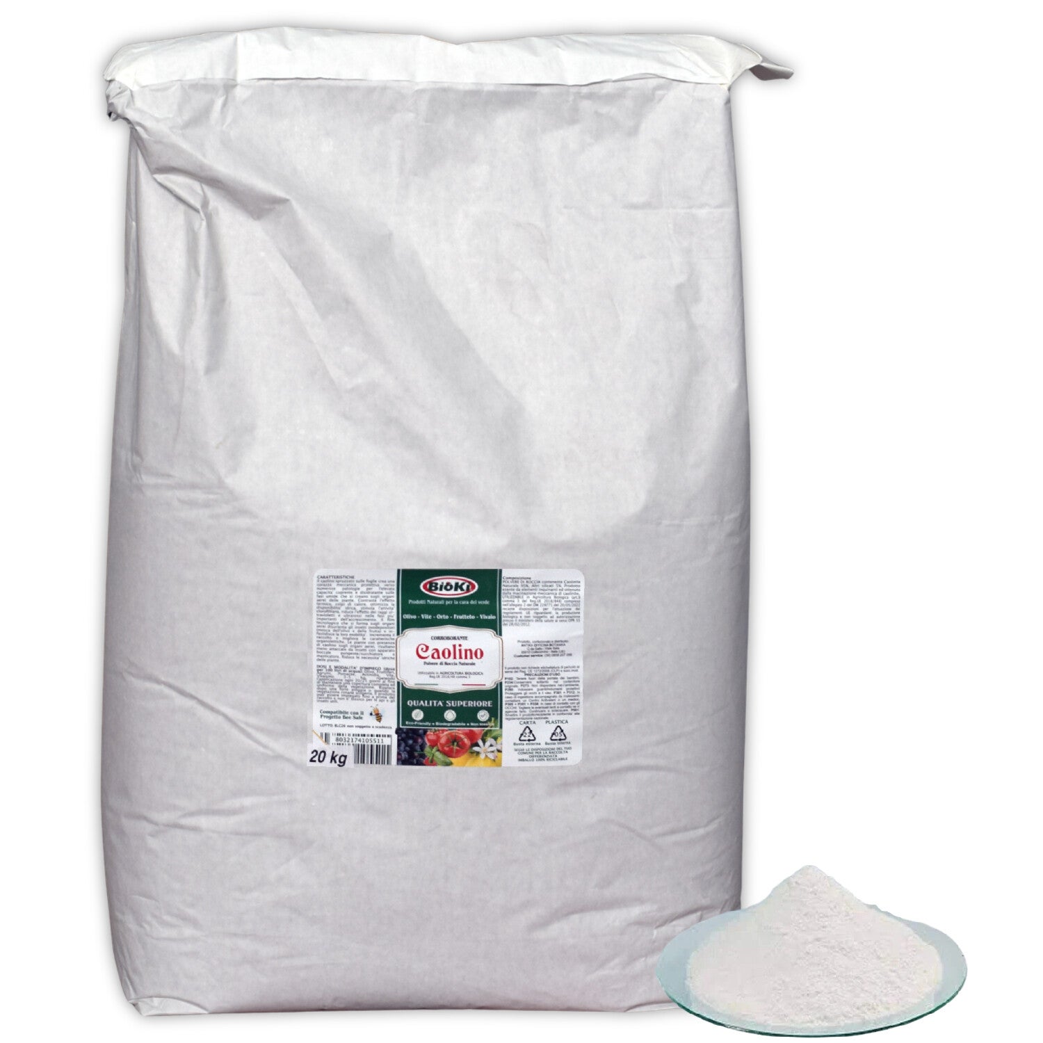 caolino micronizzato 20 kg