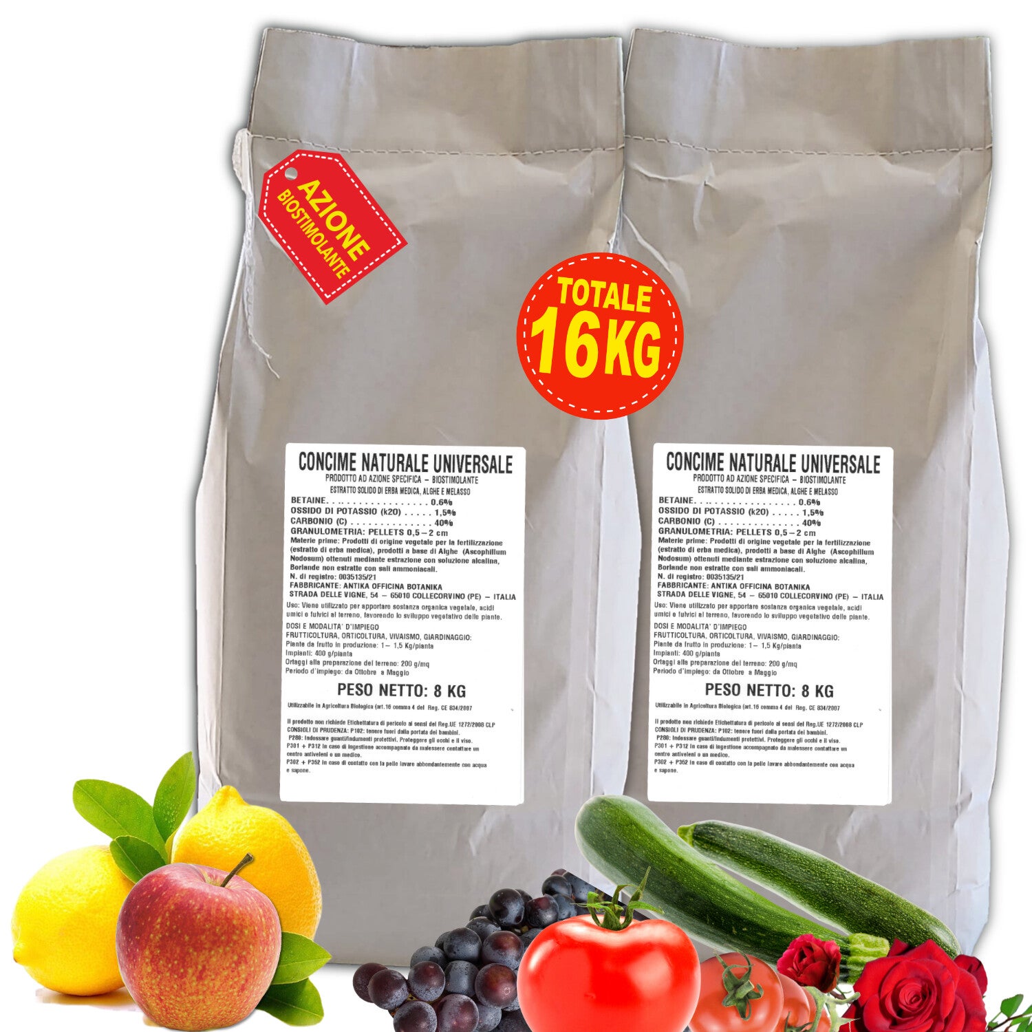 Concime Bio naturale ad azione biostimolante - 100% vegetale