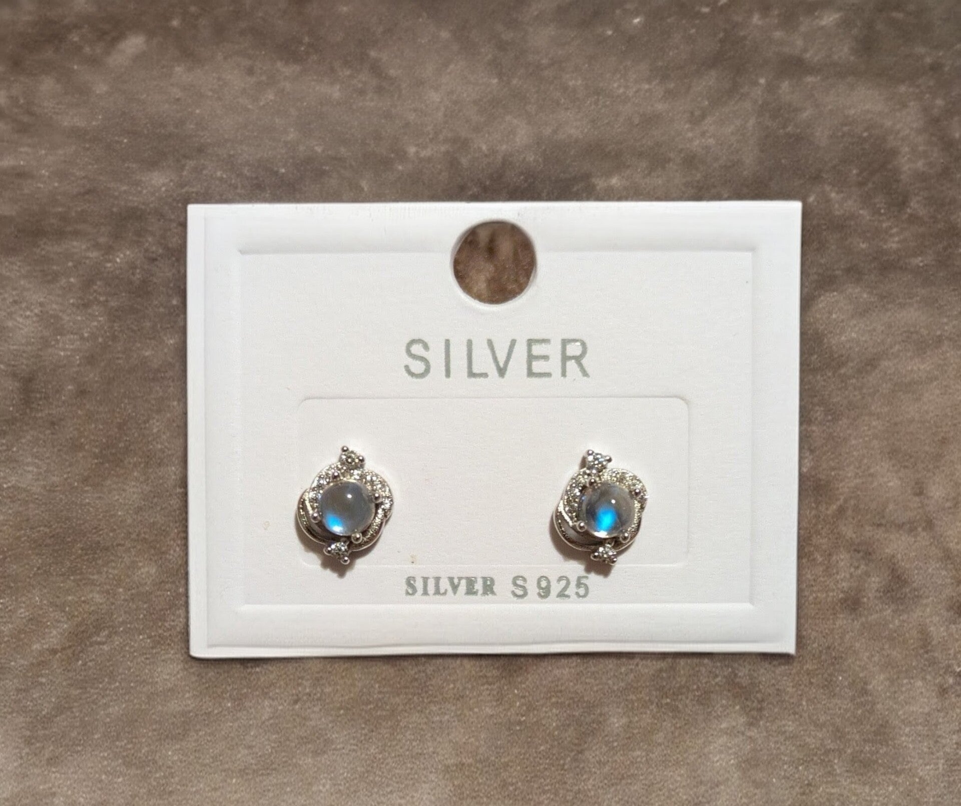 Moonstone stud earrings