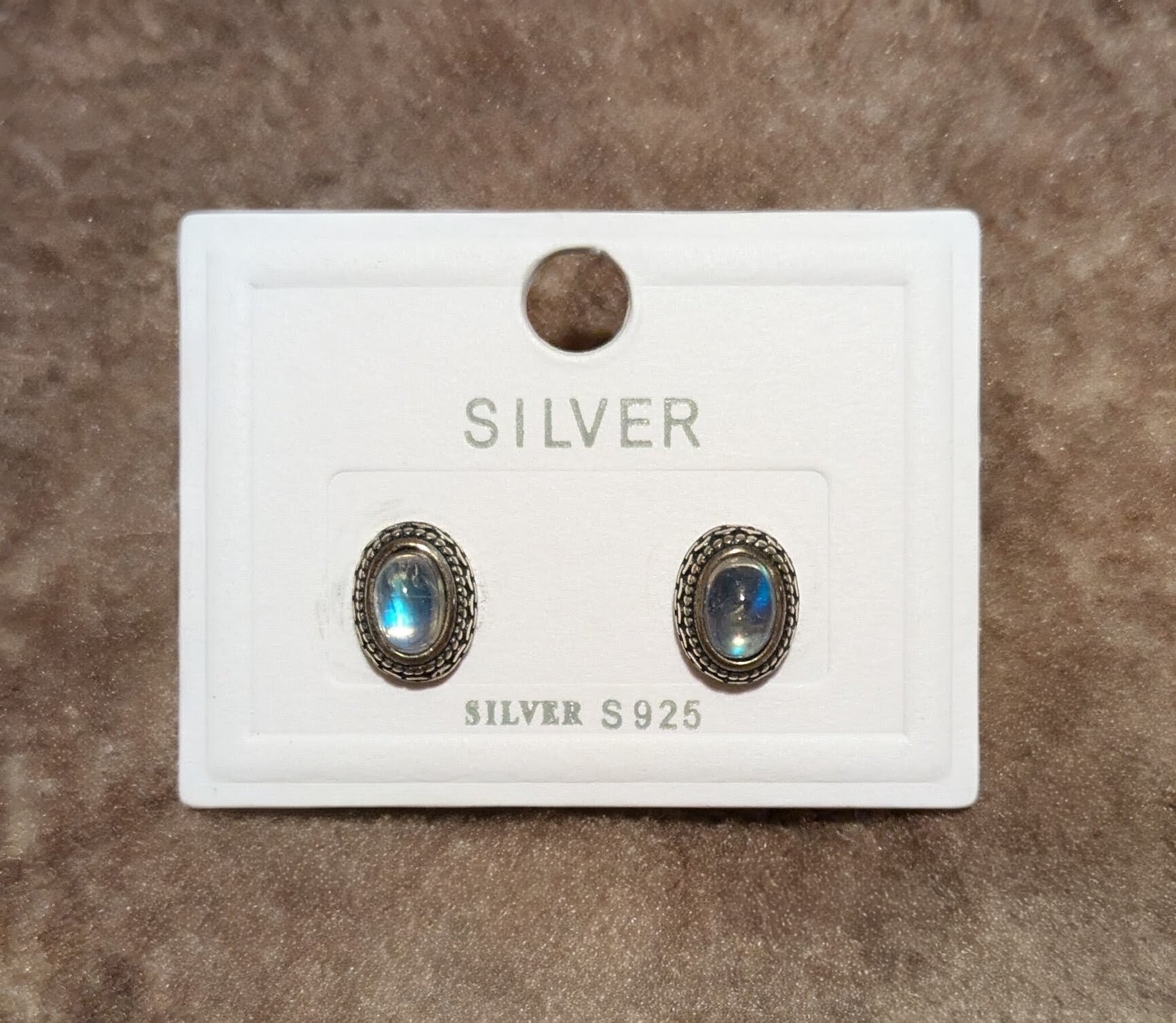 Moonstone stud earrings
