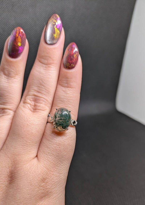 Moss Agate ring