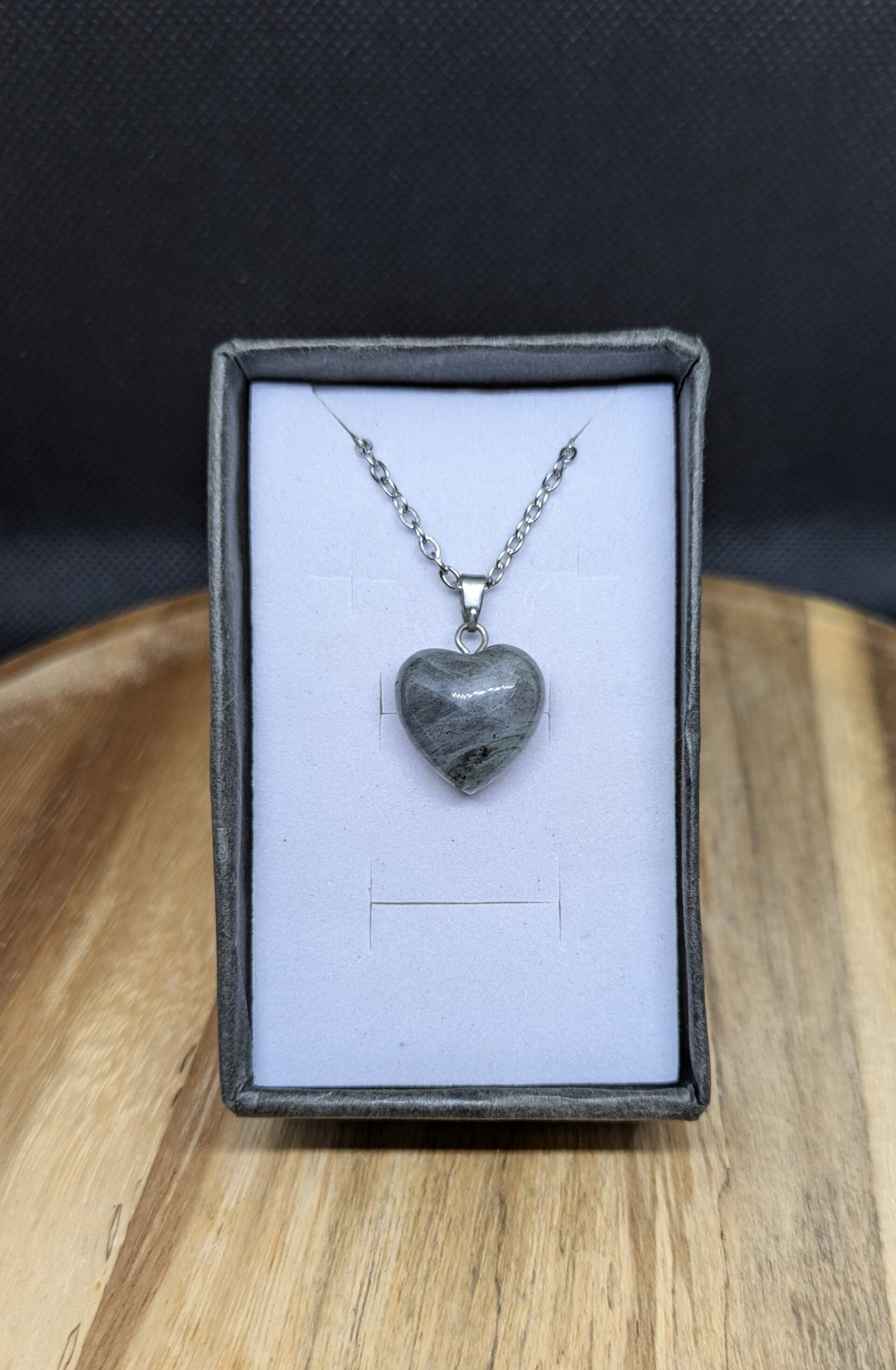Labradorite heart pendant